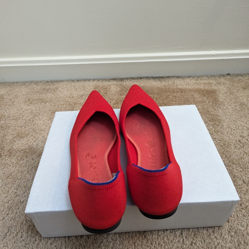 Rothy Red Pointed Flat - image 2